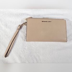 Michael Kors Beige Wristlet